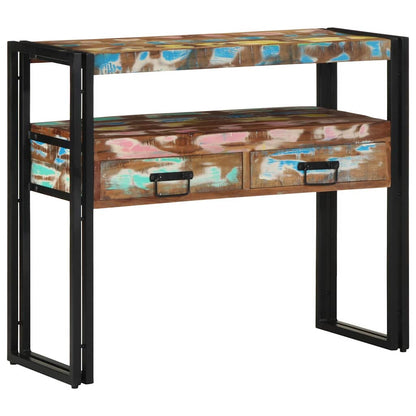Console Table Multicolour 90 x 33 x 75 cm Solid Reclaim Wood