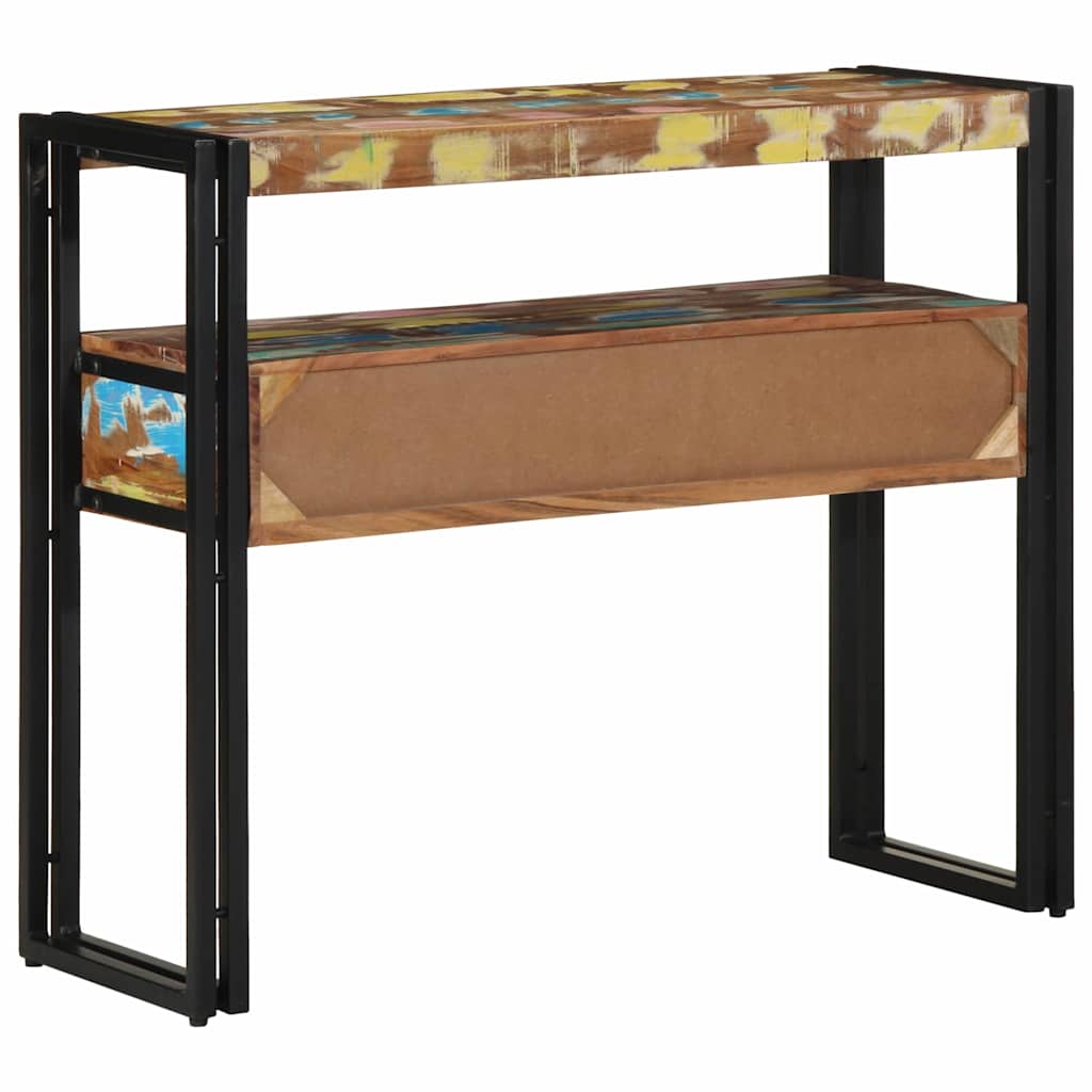 Console Table Multicolour 90 x 33 x 75 cm Solid Reclaim Wood