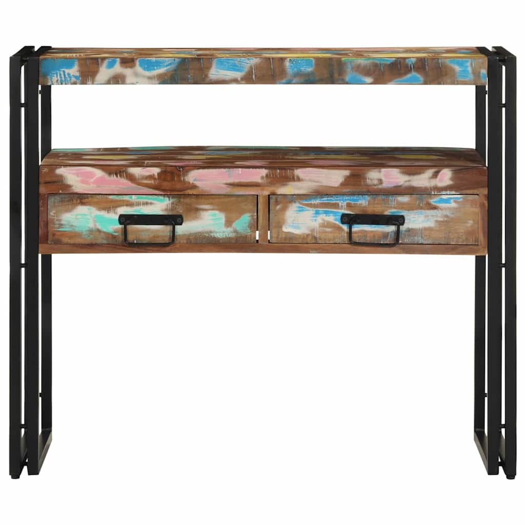 Console Table Multicolour 90 x 33 x 75 cm Solid Reclaim Wood