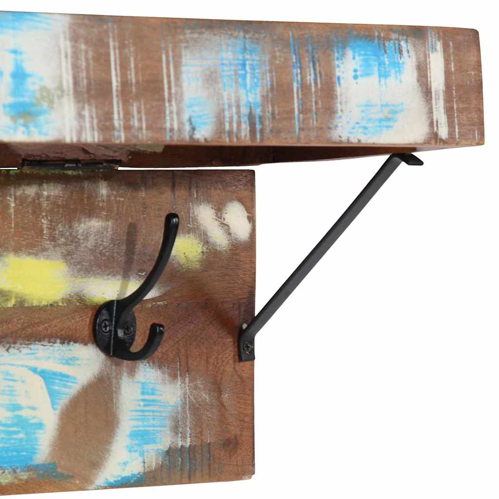 Coat Rack Multicolour 73 x 19 x 23 cm Solid Reclaim wood