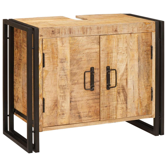 Sink cabinet with Shelf Brown 71 x 33 x 58 cm Solid Mango Wood