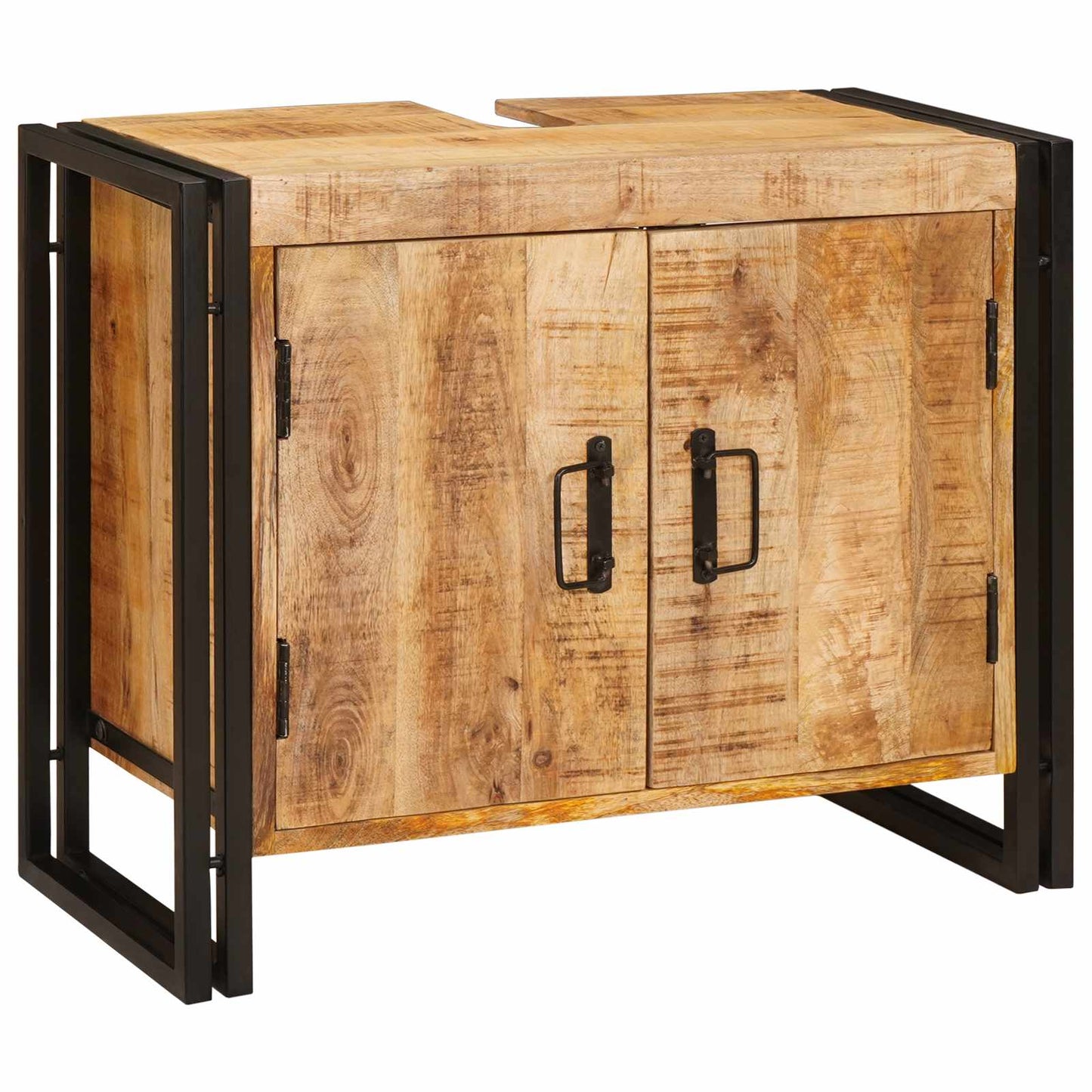 Sink cabinet with Shelf Brown 71 x 33 x 58 cm Solid Mango Wood