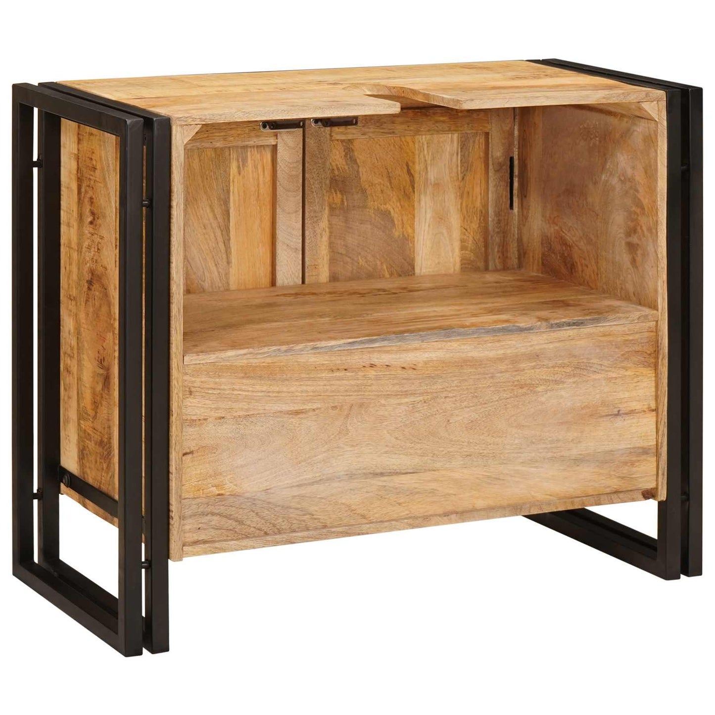 Sink cabinet with Shelf Brown 71 x 33 x 58 cm Solid Mango Wood