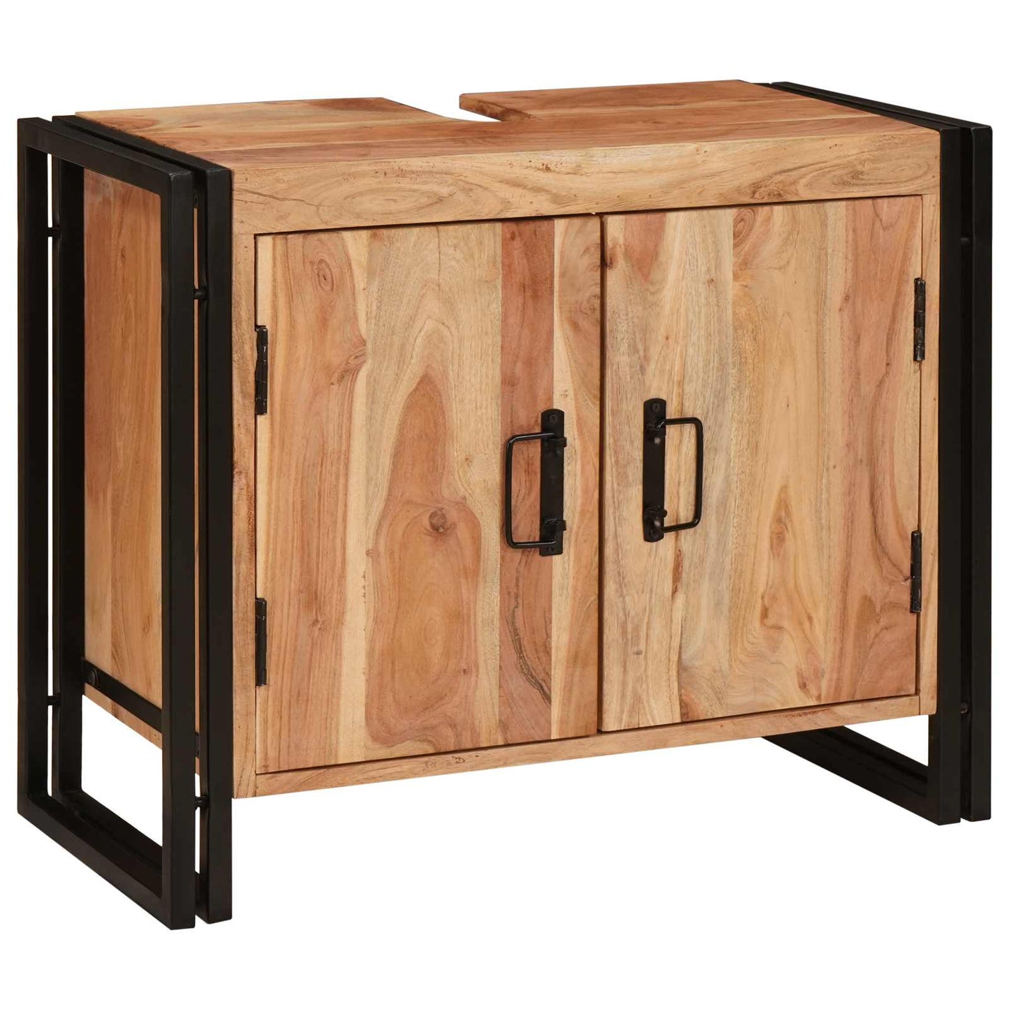 Sink cabinet with Shelf Brown 71 x 33 x 58 cm Solid Acacia Wood