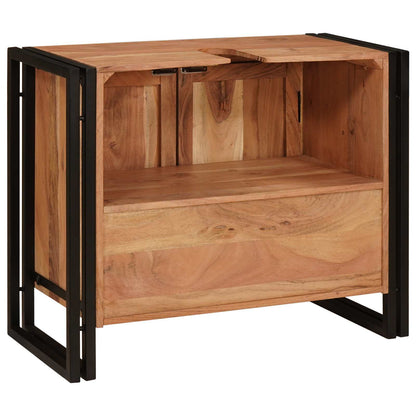 Sink cabinet with Shelf Brown 71 x 33 x 58 cm Solid Acacia Wood