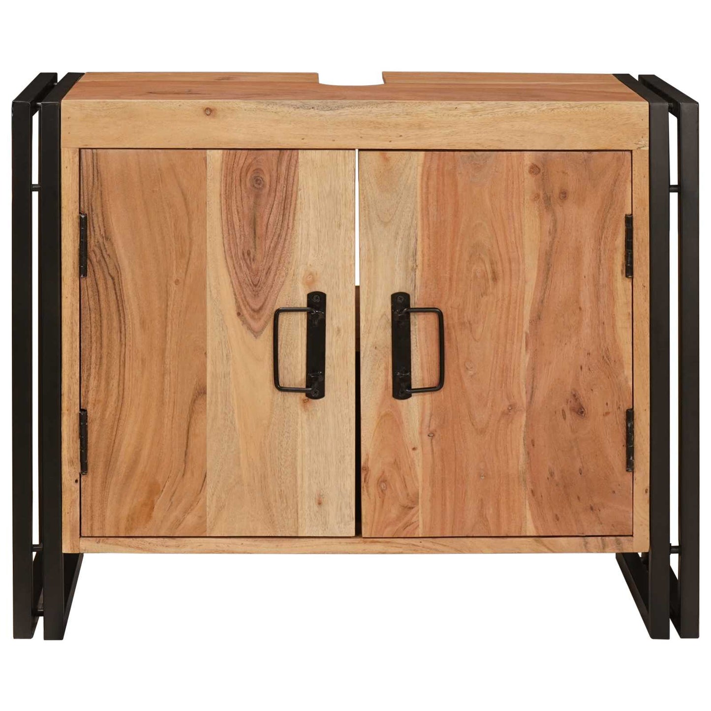 Sink cabinet with Shelf Brown 71 x 33 x 58 cm Solid Acacia Wood