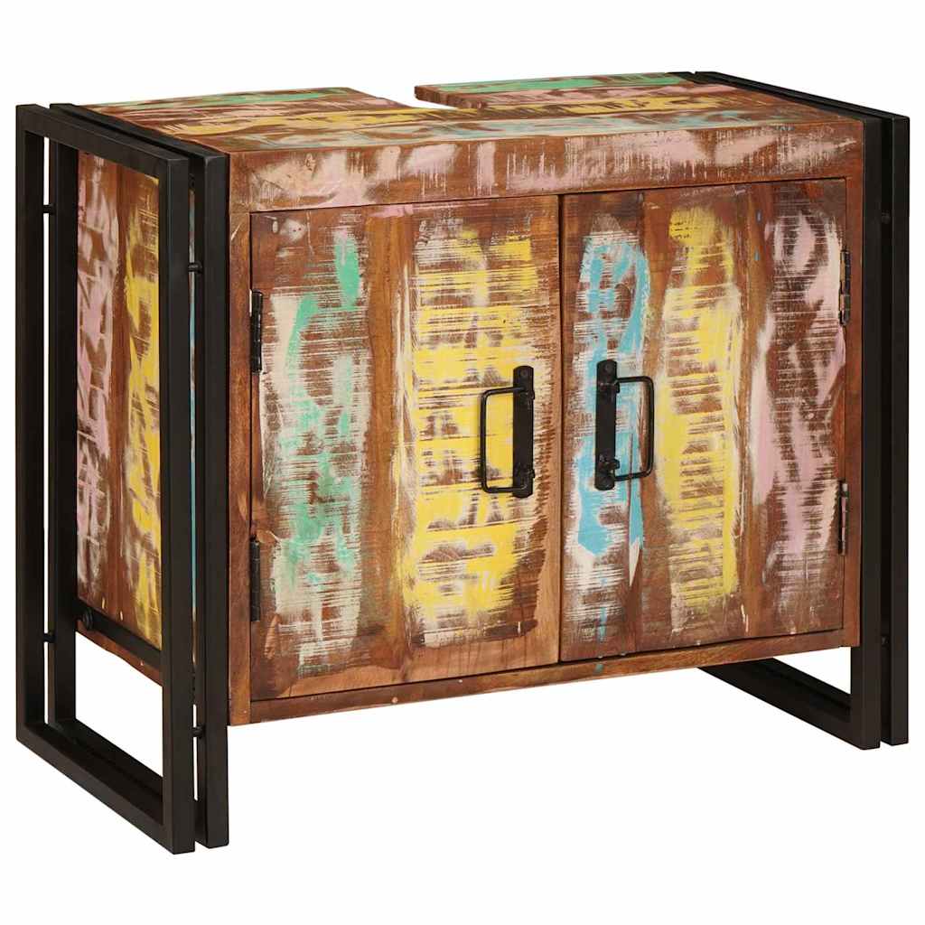 Sink cabinet Multicolour 71 x 33 x 58 cm Solid Reclaim Wood