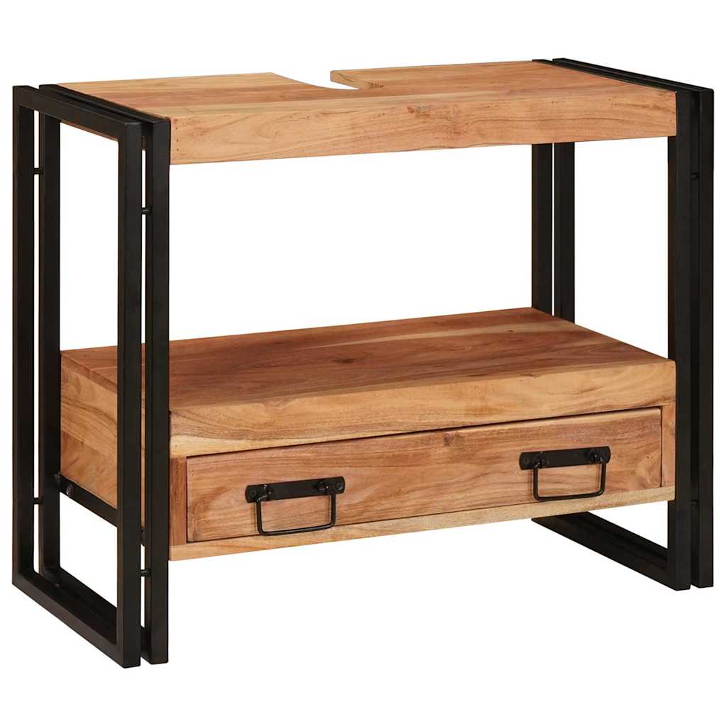 Vanity Cabinet Brown 71 x 33 x 58 cm Solid Acacia Wood