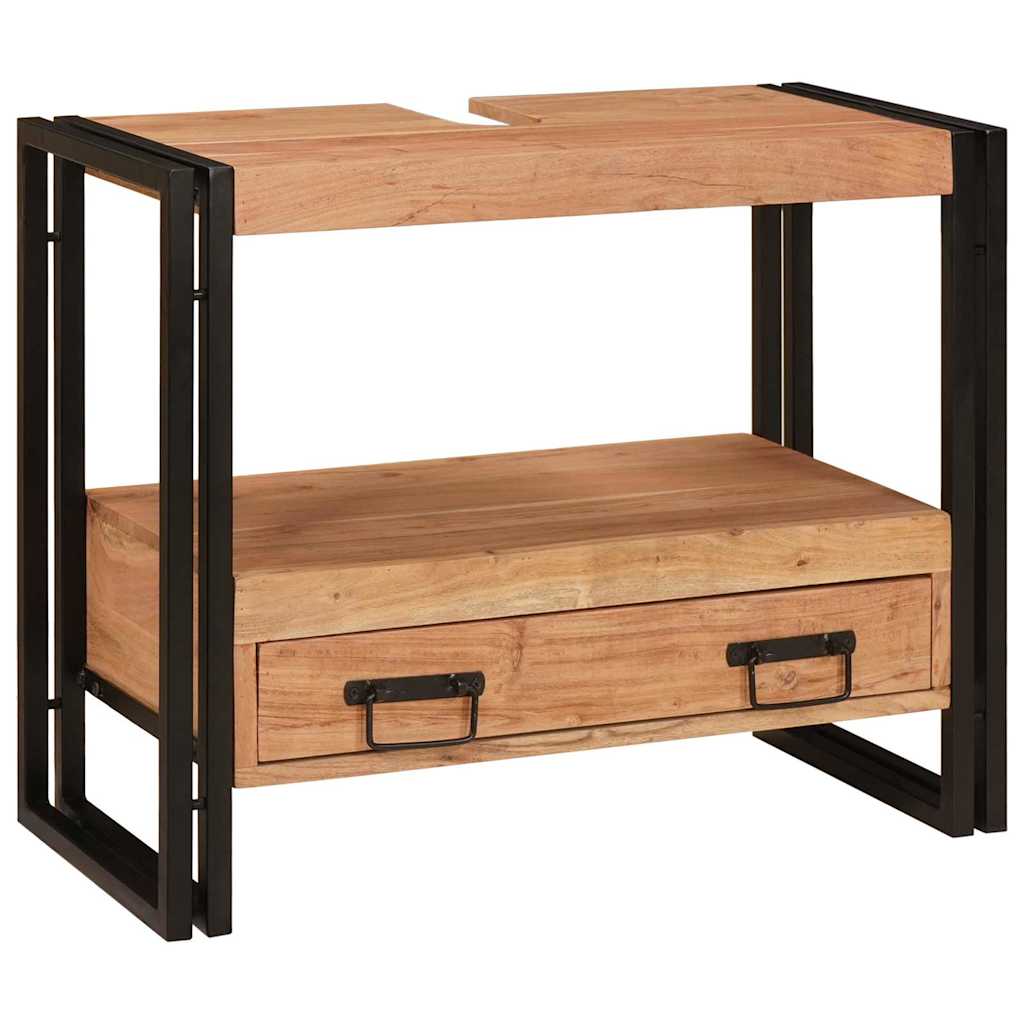 Vanity Cabinet Brown 71 x 33 x 58 cm Solid Acacia Wood