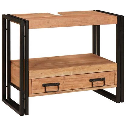 Vanity Cabinet Brown 71 x 33 x 58 cm Solid Acacia Wood