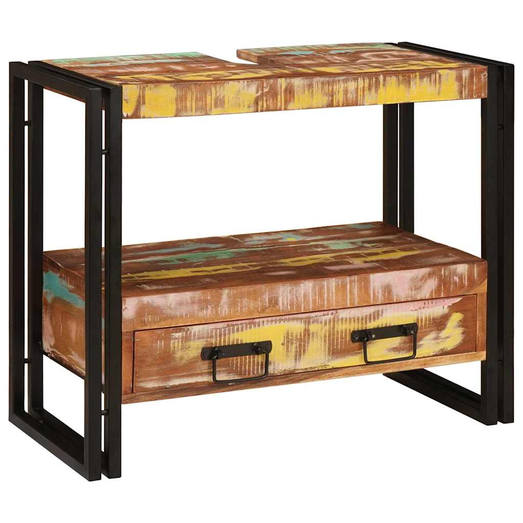 Vanity Cabinet Multicolour 71 x 33 x 58 cm Solid Reclaim Wood