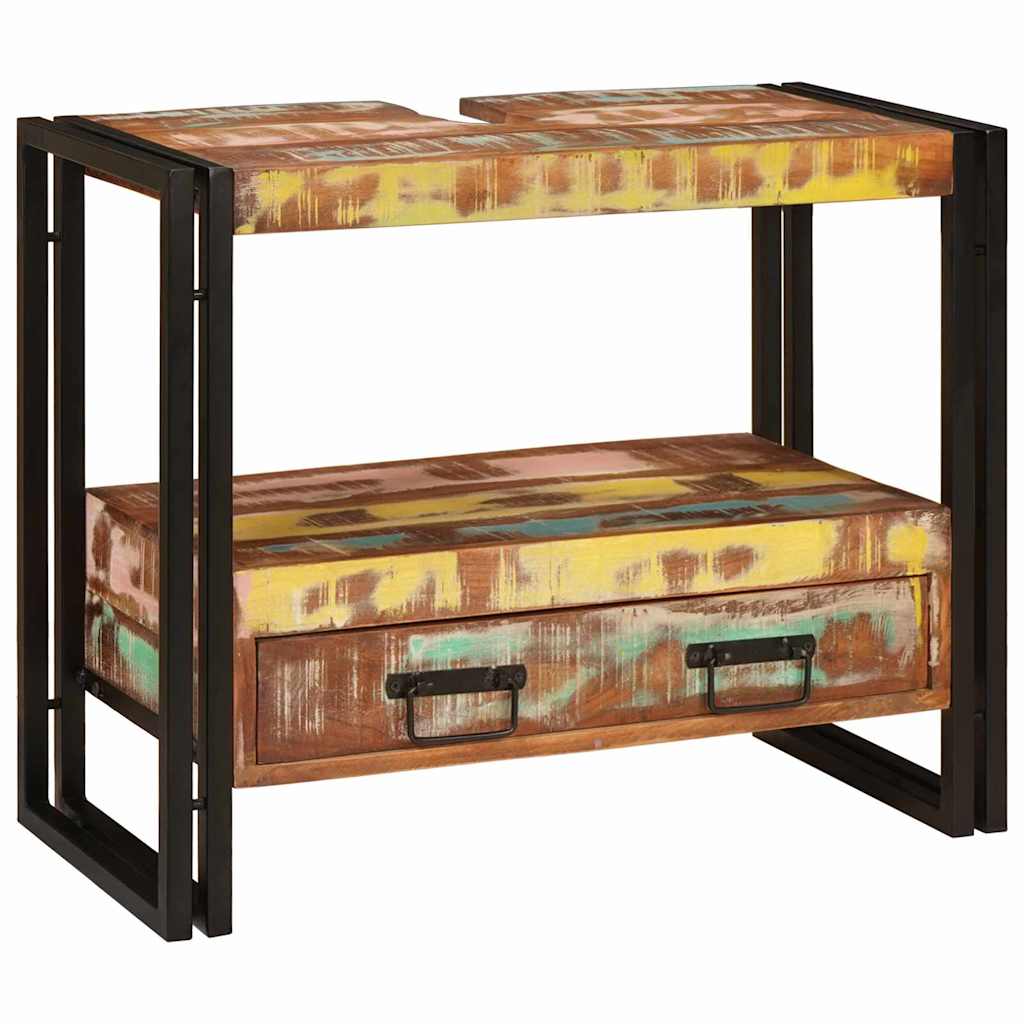 Vanity Cabinet Multicolour 71 x 33 x 58 cm Solid Reclaim Wood