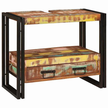 Vanity Cabinet Multicolour 71 x 33 x 58 cm Solid Reclaim Wood