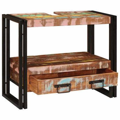 Vanity Cabinet Multicolour 71 x 33 x 58 cm Solid Reclaim Wood