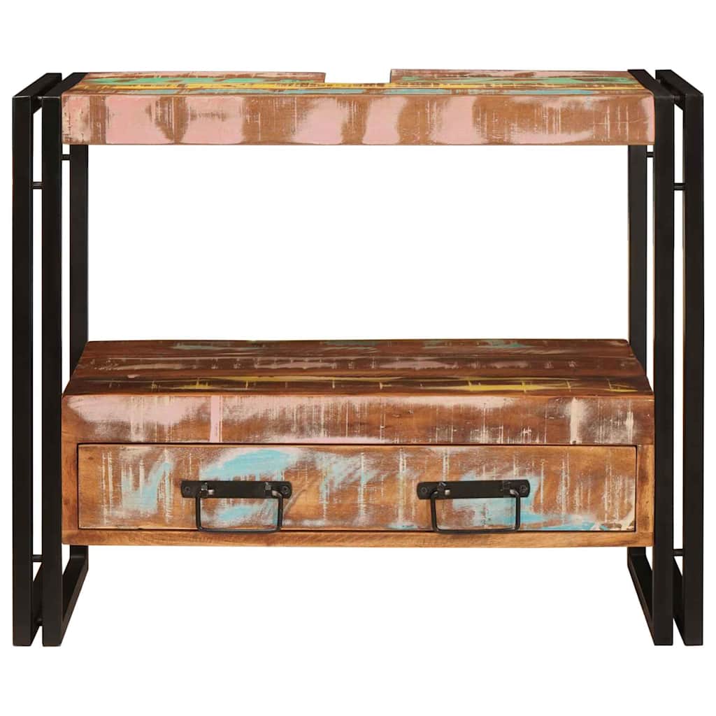 Vanity Cabinet Multicolour 71 x 33 x 58 cm Solid Reclaim Wood