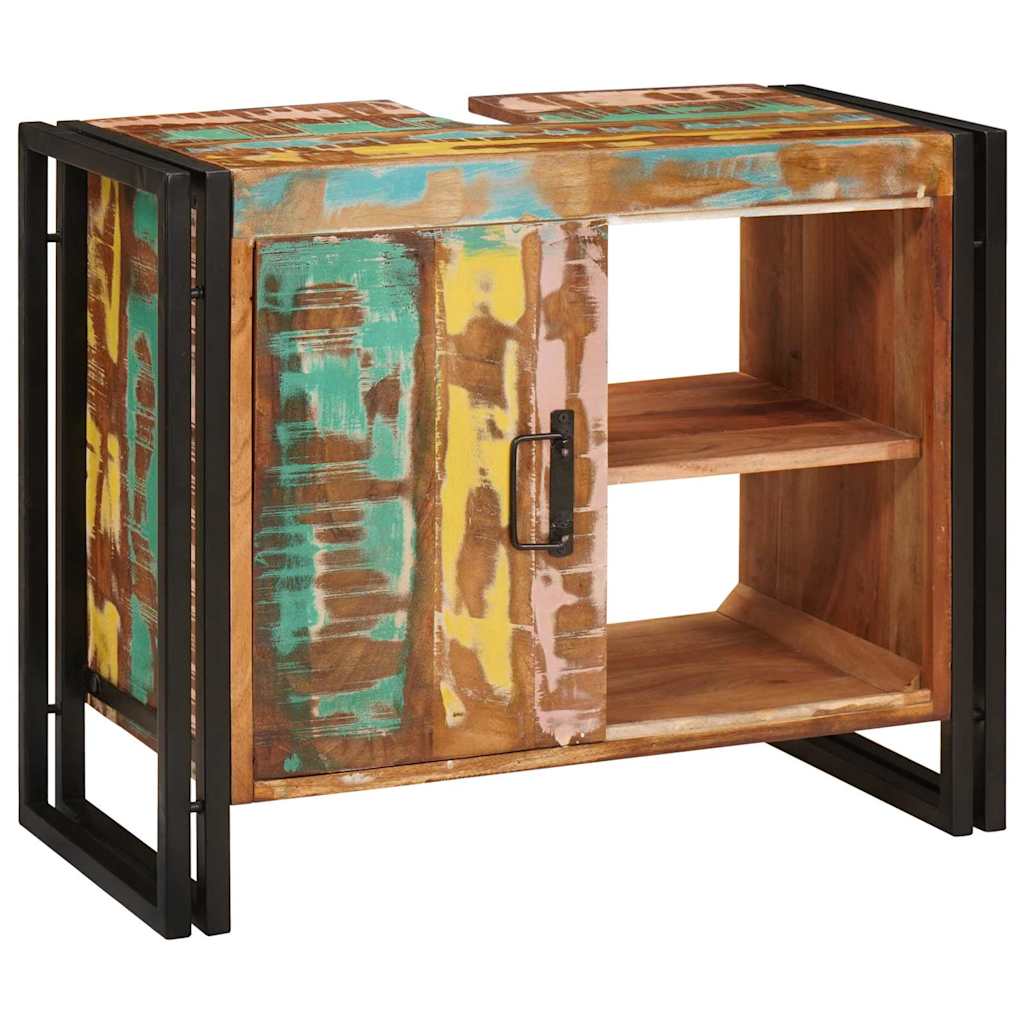 Sink cabinet Multicolour 71 x 33 x 58 cm Solid Reclaim Wood
