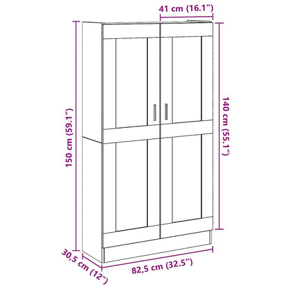 Highboard Old Wood 82.5x30.5x150 cm Engineered Wood