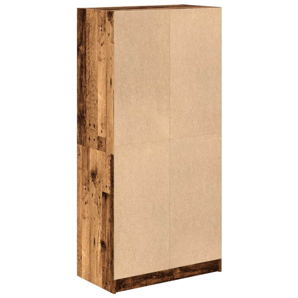 Highboard with Doors Old Wood 68x37x142 cm Engineered Wood