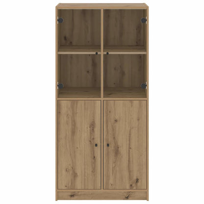 Highboard with Doors Artisian Oak 68x37x142 cm Engineered Wood