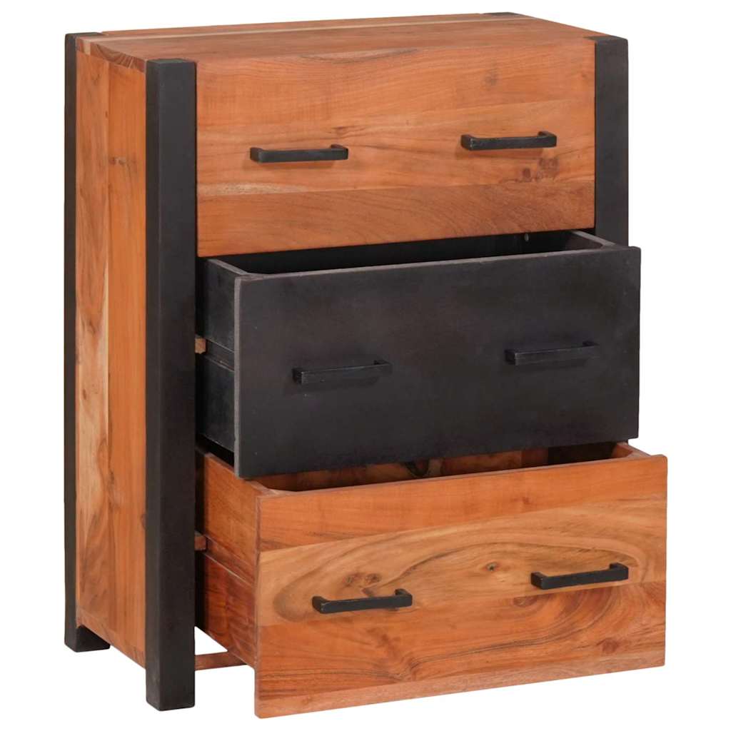 Sideboard 3 pcs Brown 110 x 30 x 75 cm Solid Acacia Wood