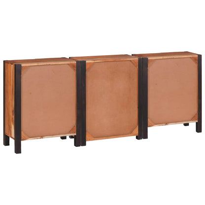 Sideboard 3 pcs Brown 55 x 30 x 75 cm Solid Acacia Wood