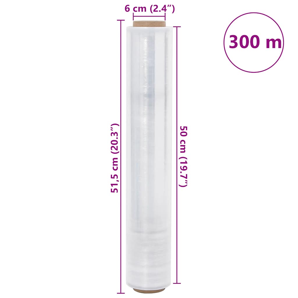 Stretch Film 6 pcs Transparent 23 μm 50 cm x 300 m