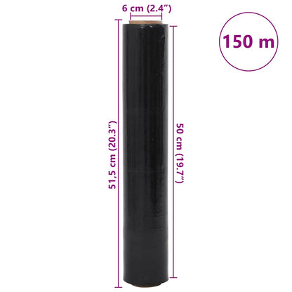 Stretch Film 2 pcs Black 17 μm 50 cm x 150 m