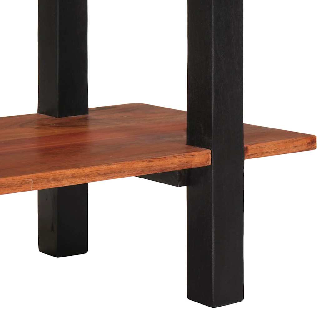 Console Table with Shelf Brown and Black 110 x 30 x 75 cm
