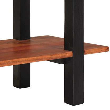 Console Table with Shelf Brown and Black 110 x 30 x 75 cm