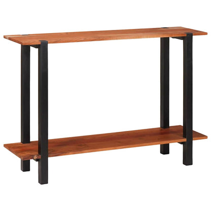 Console Table with Shelf Brown and Black 110 x 30 x 75 cm