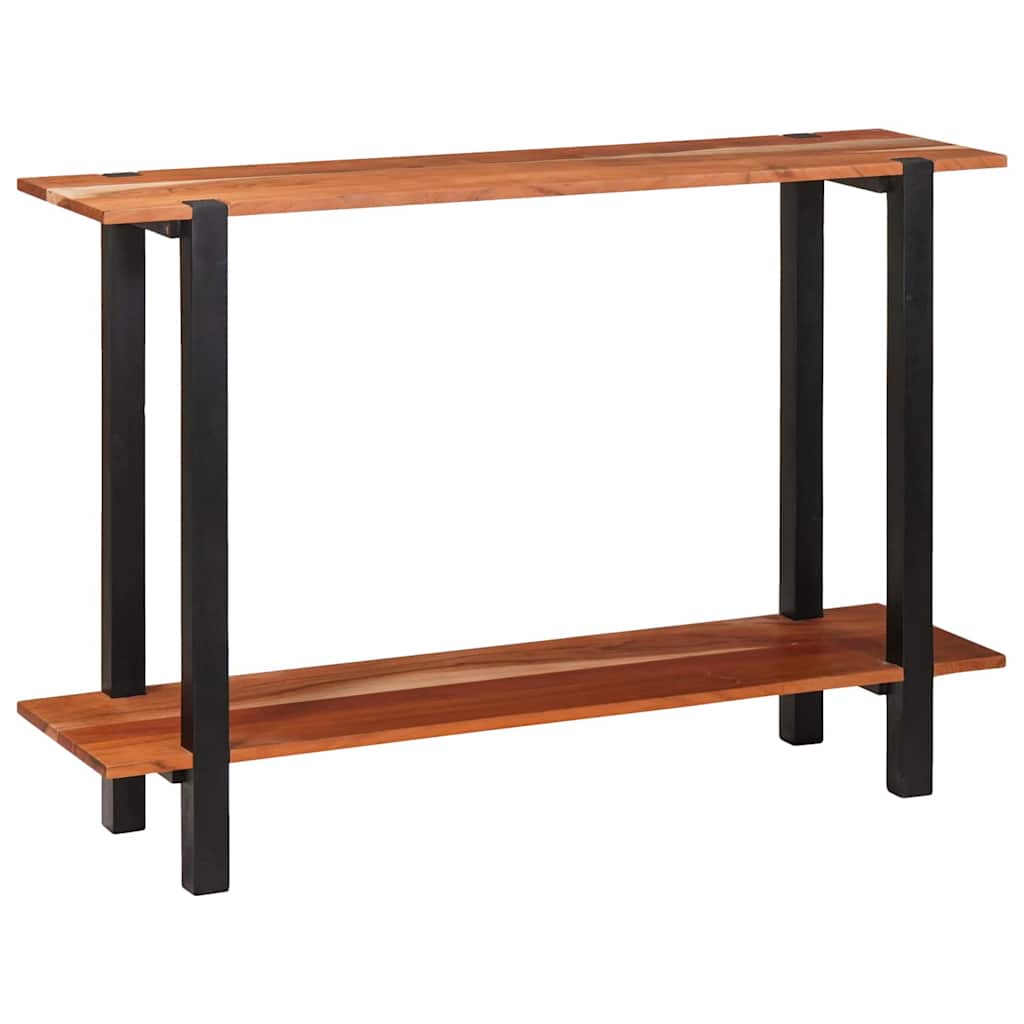 Console Table with Shelf Brown and Black 110 x 30 x 75 cm