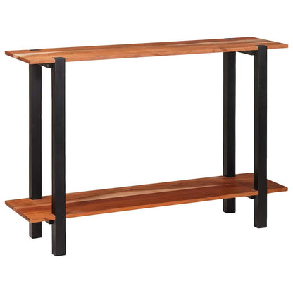 Console Table with Shelf Brown and Black 110 x 30 x 75 cm