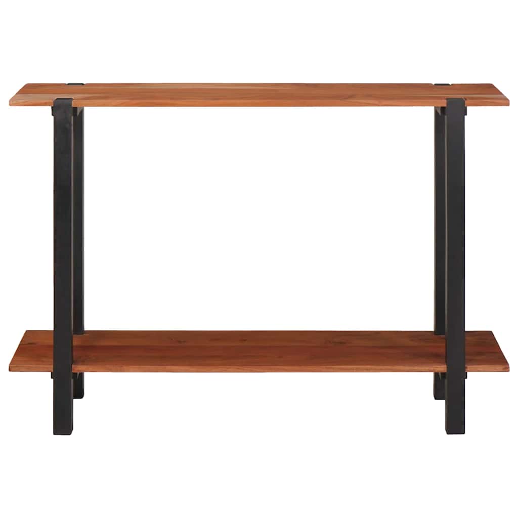 Console Table with Shelf Brown and Black 110 x 30 x 75 cm