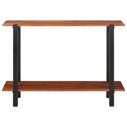 Console Table with Shelf Brown and Black 110 x 30 x 75 cm