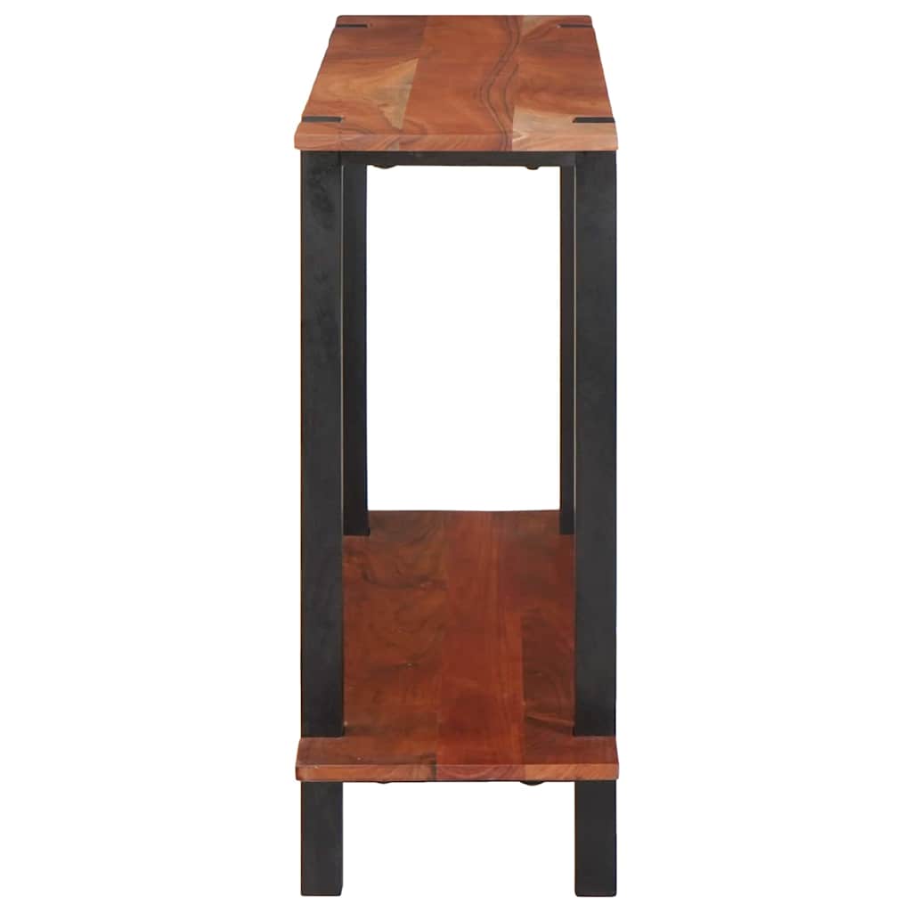 Console Table with Shelf Brown and Black 110 x 30 x 75 cm