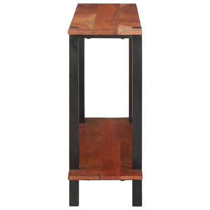 Console Table with Shelf Brown and Black 110 x 30 x 75 cm