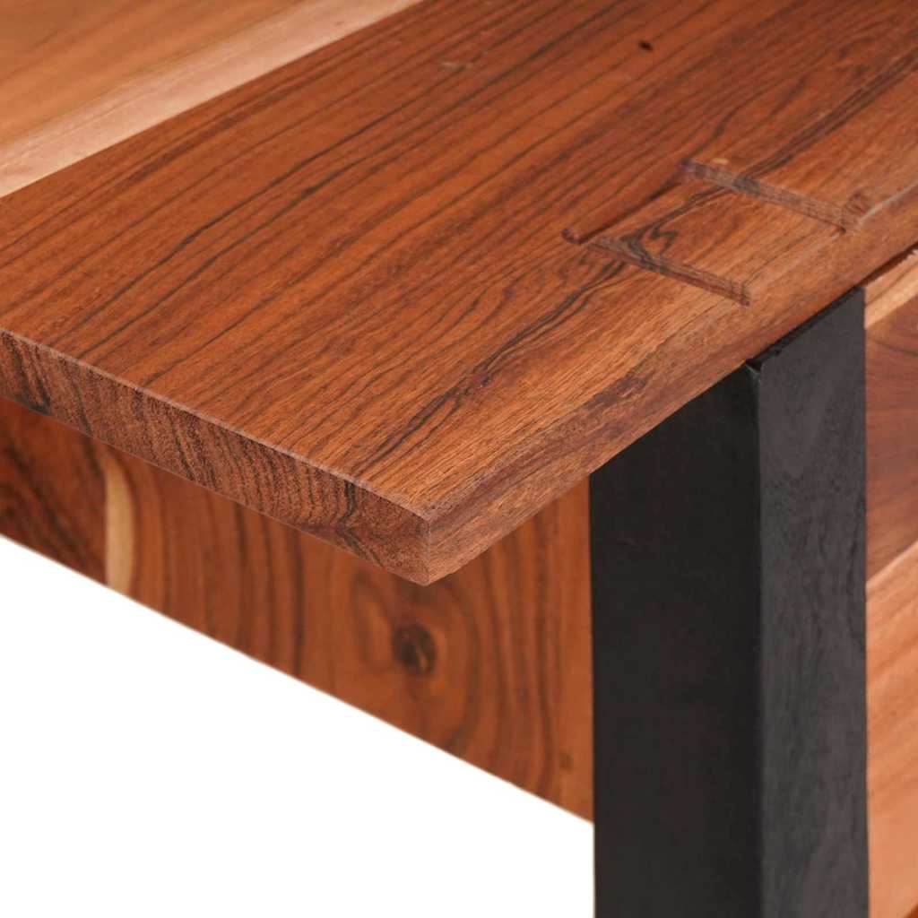 Console Table with Drawer Brown and Black 110 x 30 x 75 cm