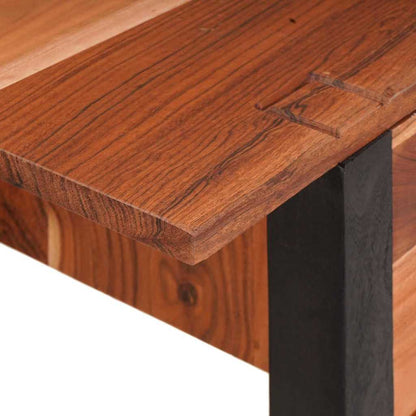Console Table with Drawer Brown and Black 110 x 30 x 75 cm