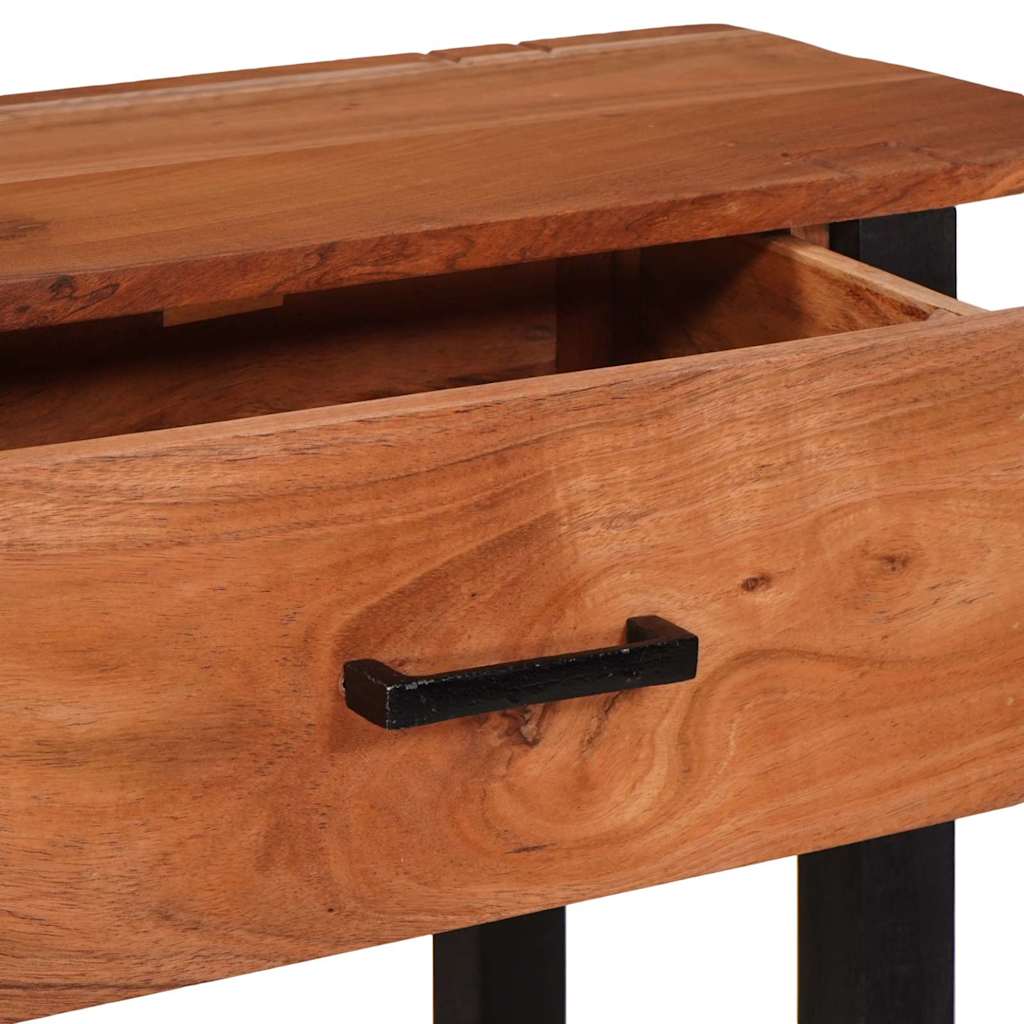 Console Table with Drawer Brown and Black 110 x 30 x 75 cm
