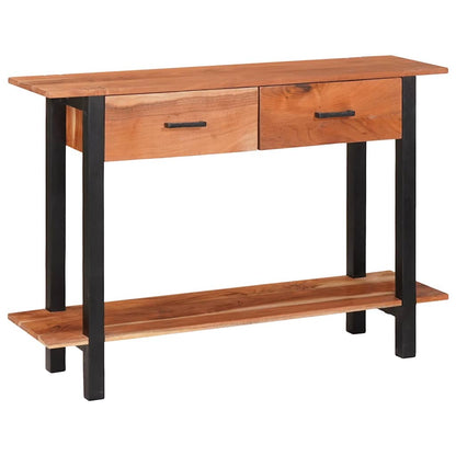 Console Table with Drawer Brown and Black 110 x 30 x 75 cm