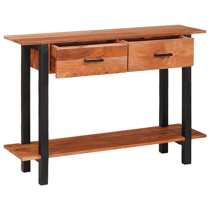 Console Table with Drawer Brown and Black 110 x 30 x 75 cm