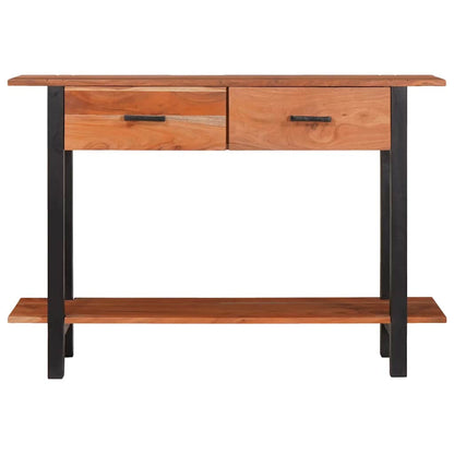 Console Table with Drawer Brown and Black 110 x 30 x 75 cm
