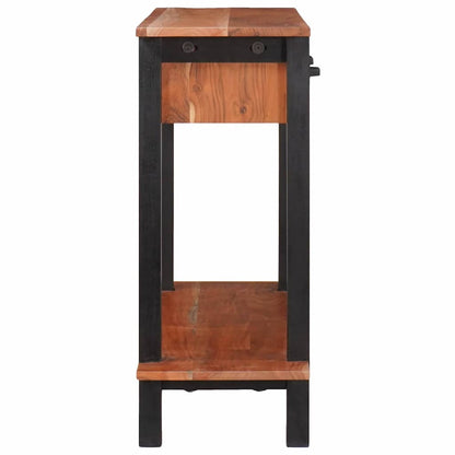 Console Table with Drawer Brown and Black 110 x 30 x 75 cm