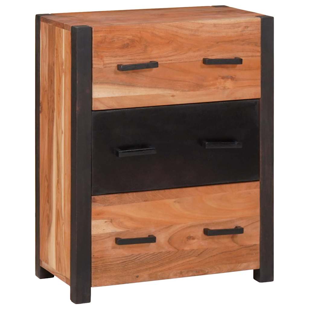 Sideboard with Drawer Brown 55 x 30 x 75 cm Solid Acacia Wood