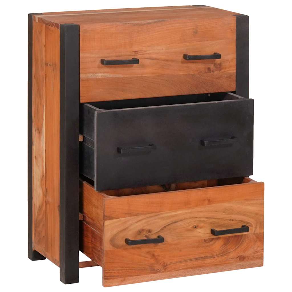 Sideboard with Drawer Brown 55 x 30 x 75 cm Solid Acacia Wood