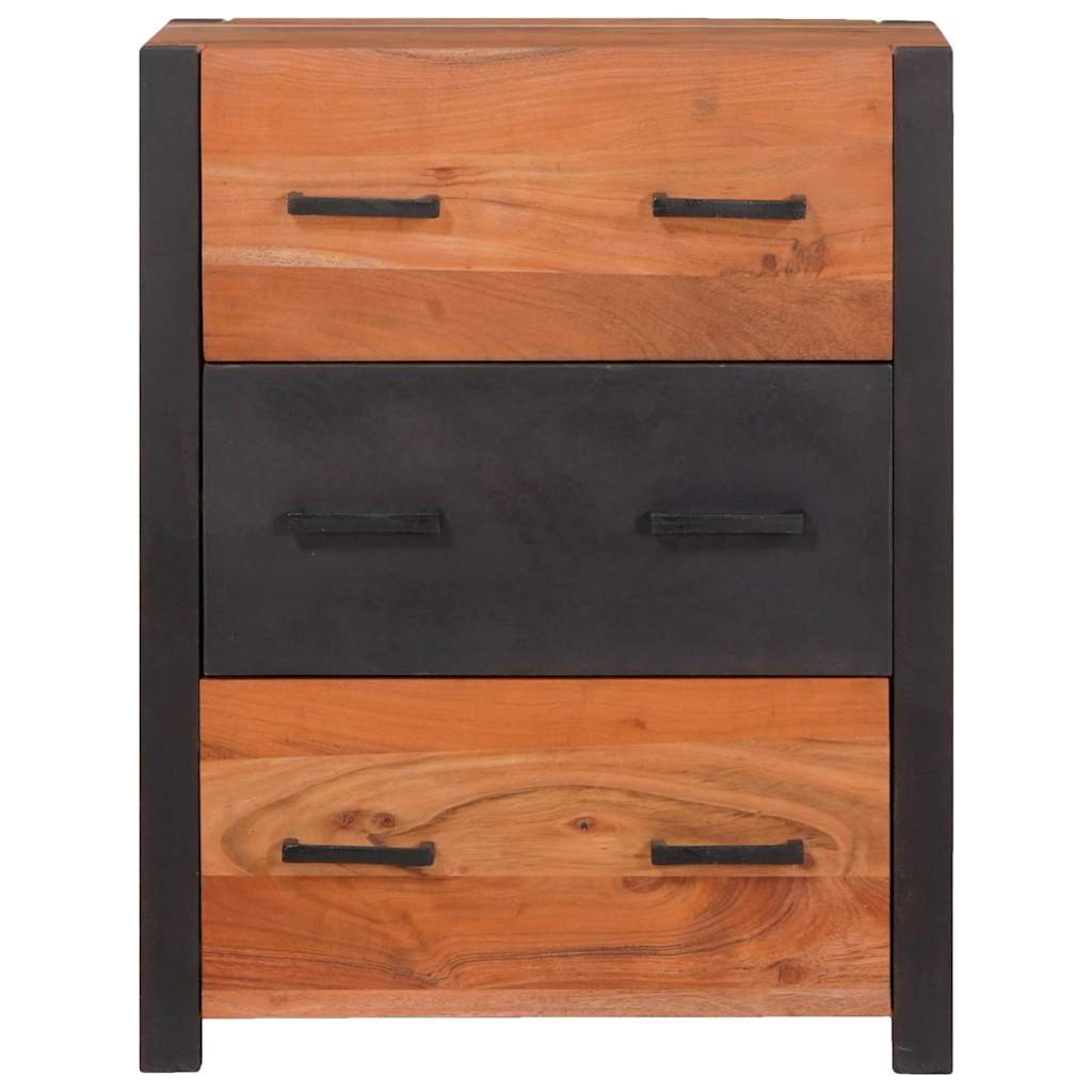 Sideboard with Drawer Brown 55 x 30 x 75 cm Solid Acacia Wood