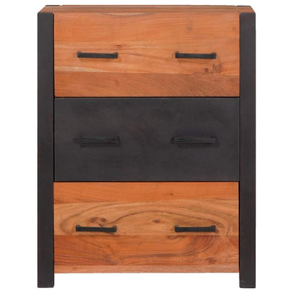 Sideboard with Drawer Brown 55 x 30 x 75 cm Solid Acacia Wood