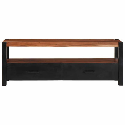 Media Cabinet Brown 110 x 30 x 40 cm Solid Acacia Wood