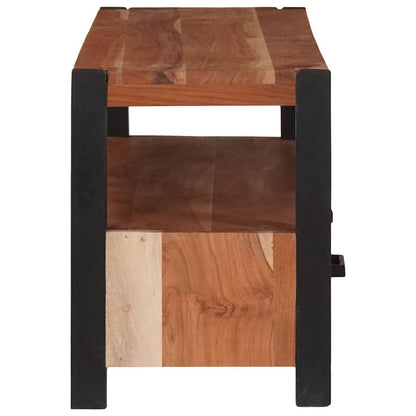 TV Cabinet with Drawer Brown 110 x 30 x 40 cm Solid acacia wood