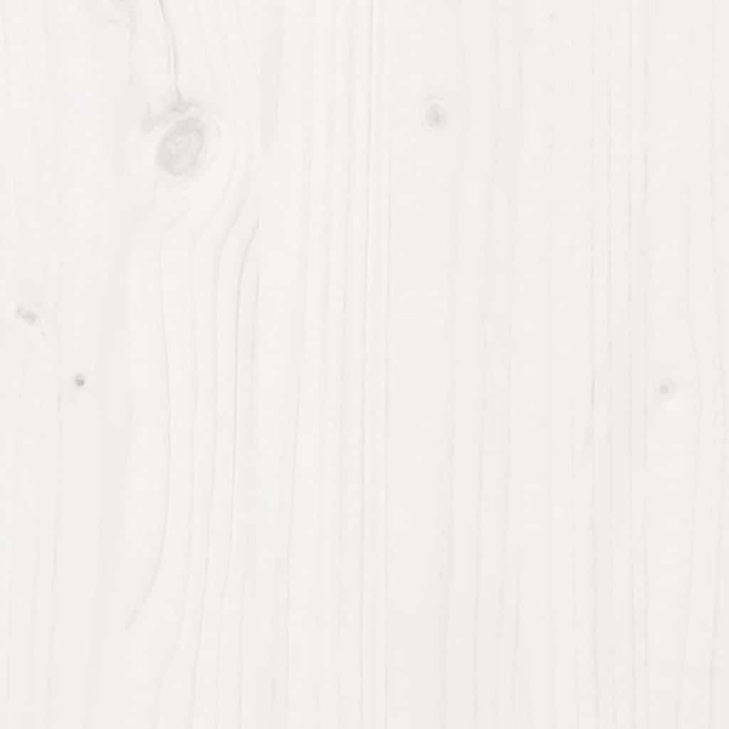 Bookcase Bed without Mattress White 135x190 cm Double Solid Wood Pine